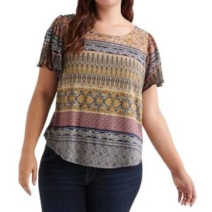 Lucky Brand Multicolor Patterned Blouse